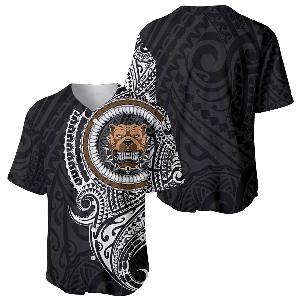 Polynesian Pitbull Dog Baseball Jersey Dog In My Heart LT6 - Wonder Print Shop