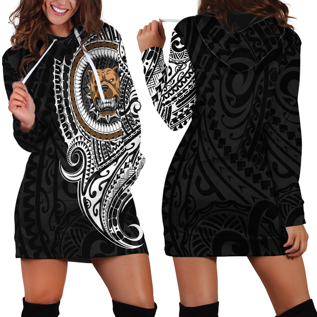 Polynesian Pitbull Dog Hoodie Dress Dog In My Heart LT6 - Wonder Print Shop