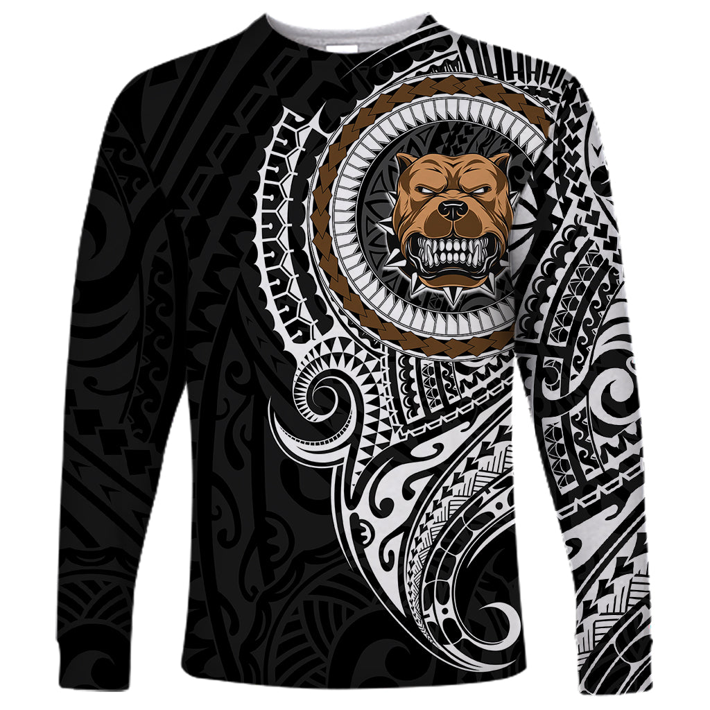 Polynesian Pitbull Dog Long Sleeve Shirt Dog In My Heart LT6 - Wonder Print Shop