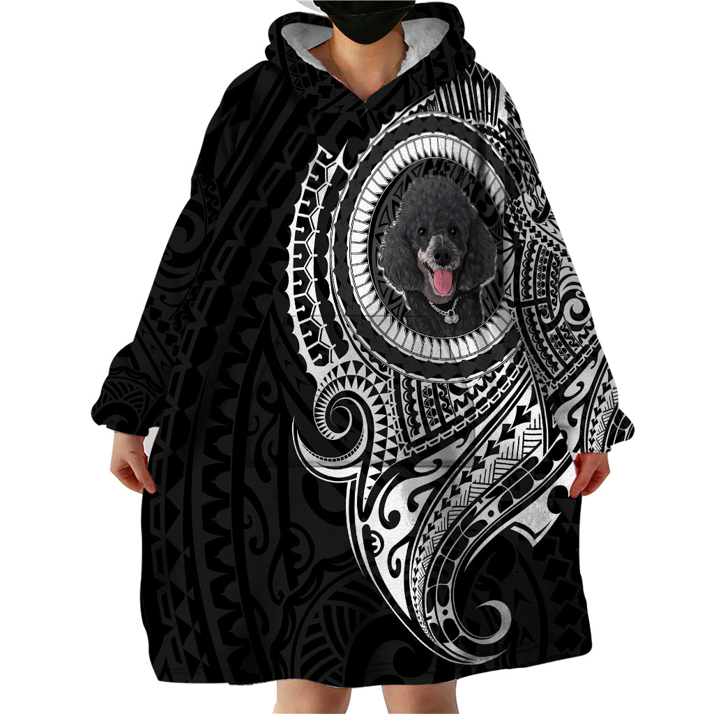 Polynesian Poodle Dog Wearable Blanket Hoodie Dog In My Heart LT6 - Wonder Print Shop