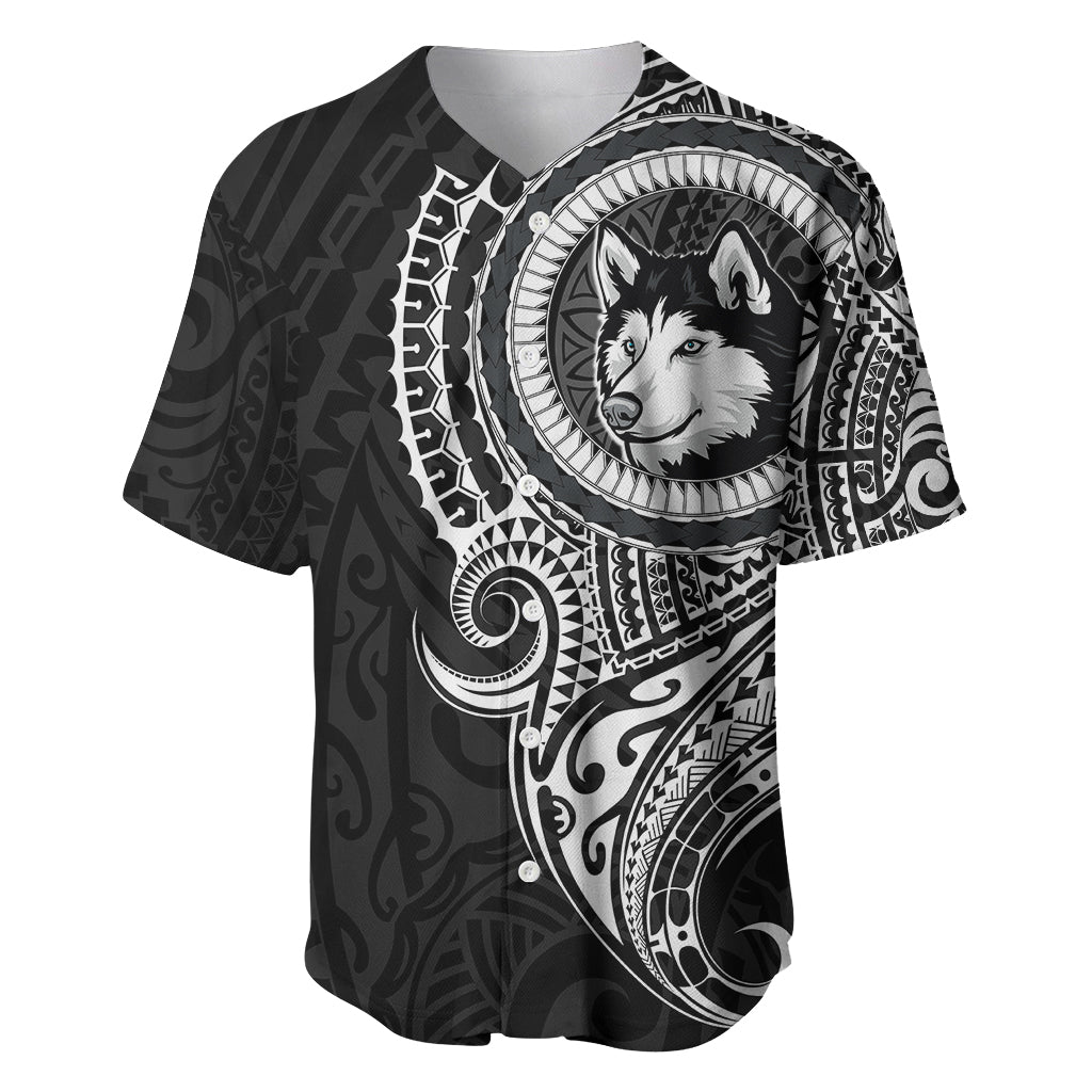 Polynesian Husky Dog Baseball Jersey Dog In My Heart LT6 - Wonder Print Shop