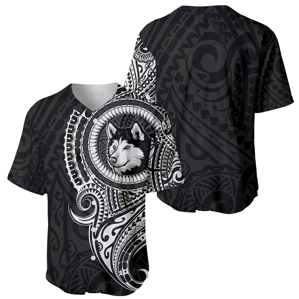 Polynesian Husky Dog Baseball Jersey Dog In My Heart LT6 - Wonder Print Shop