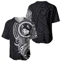 Polynesian Husky Dog Baseball Jersey Dog In My Heart LT6 - Wonder Print Shop