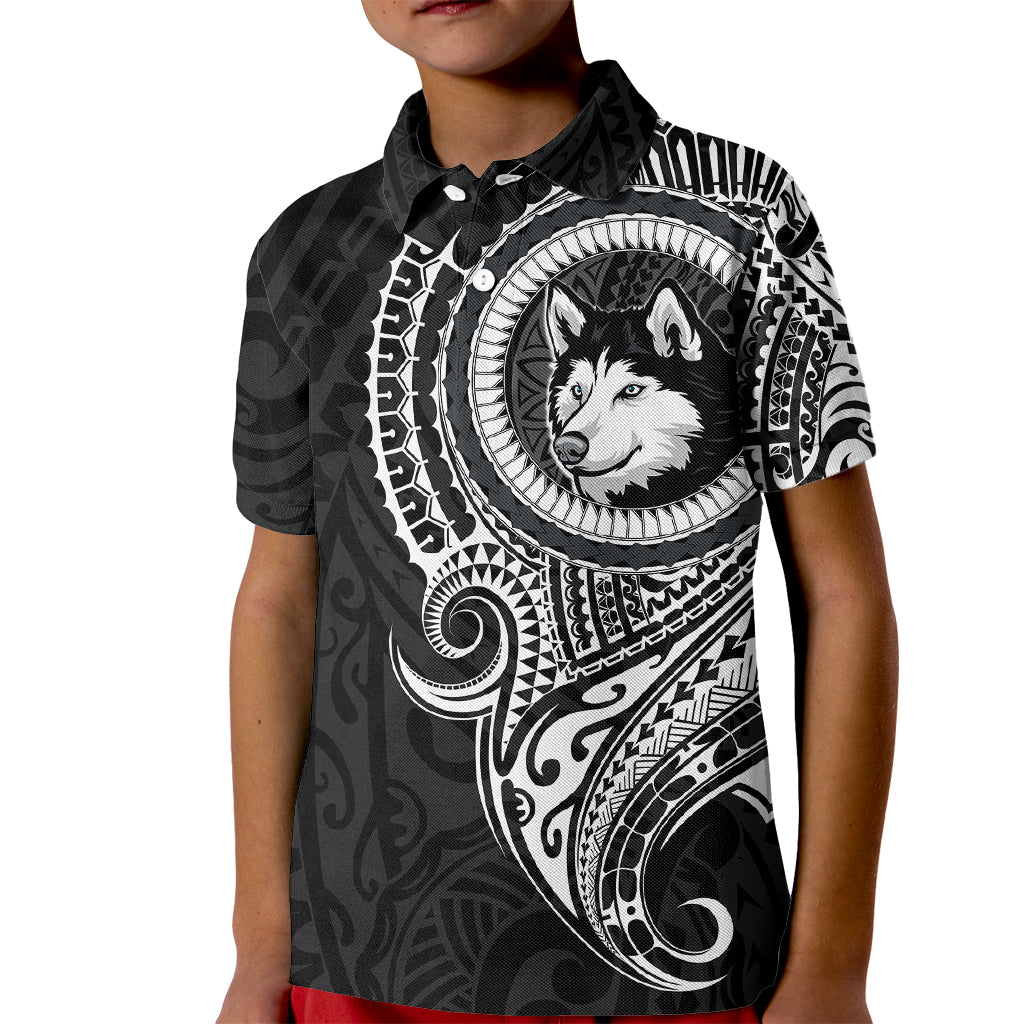 Polynesian Husky Dog Kid Polo Shirt Dog In My Heart LT6 - Wonder Print Shop