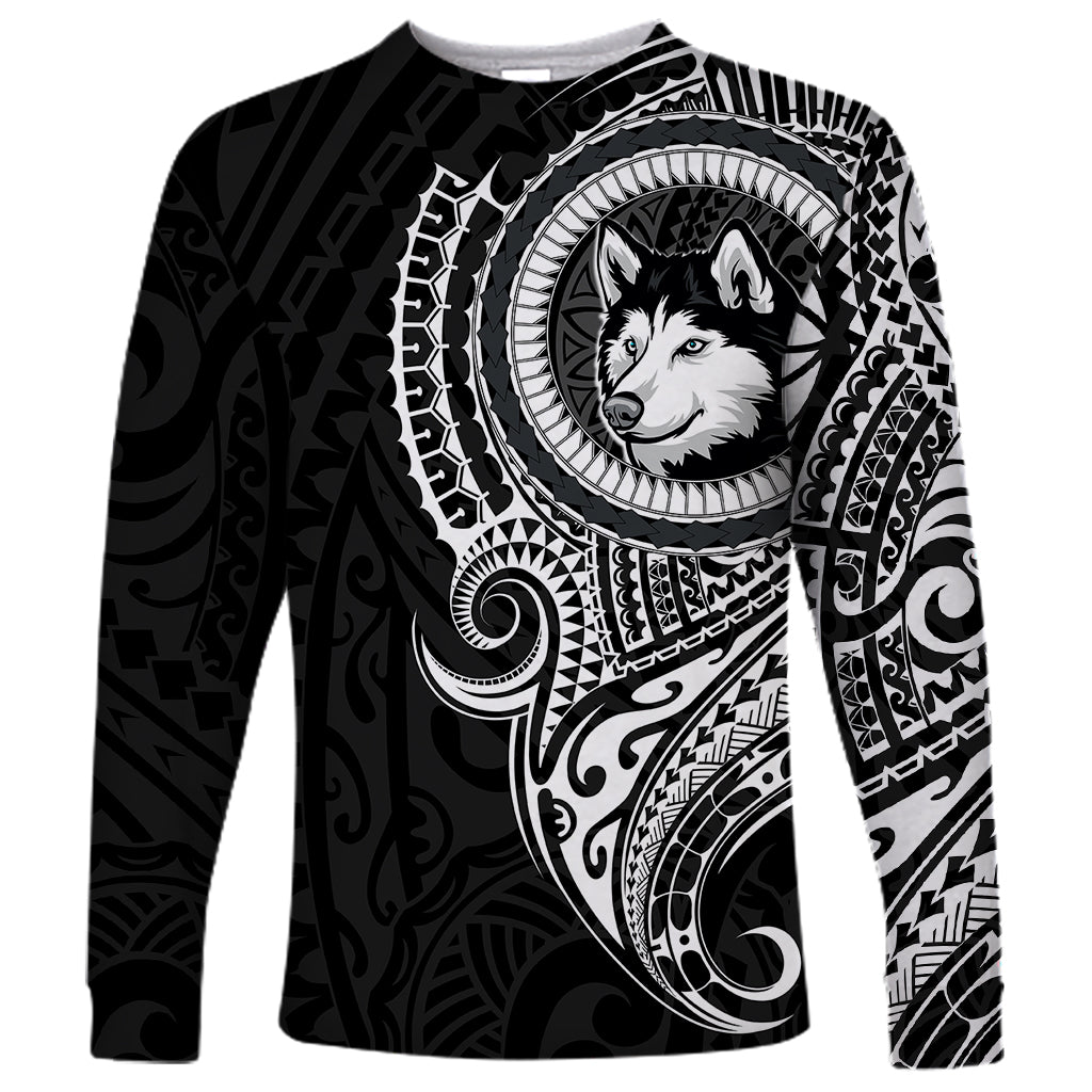 Polynesian Husky Dog Long Sleeve Shirt Dog In My Heart LT6 - Wonder Print Shop