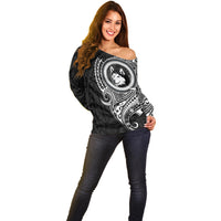 Polynesian Husky Dog Off Shoulder Sweater Dog In My Heart LT6 - Wonder Print Shop