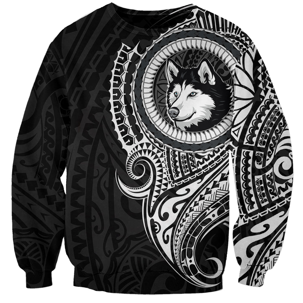 Polynesian Husky Dog Sweatshirt Dog In My Heart LT6 - Wonder Print Shop