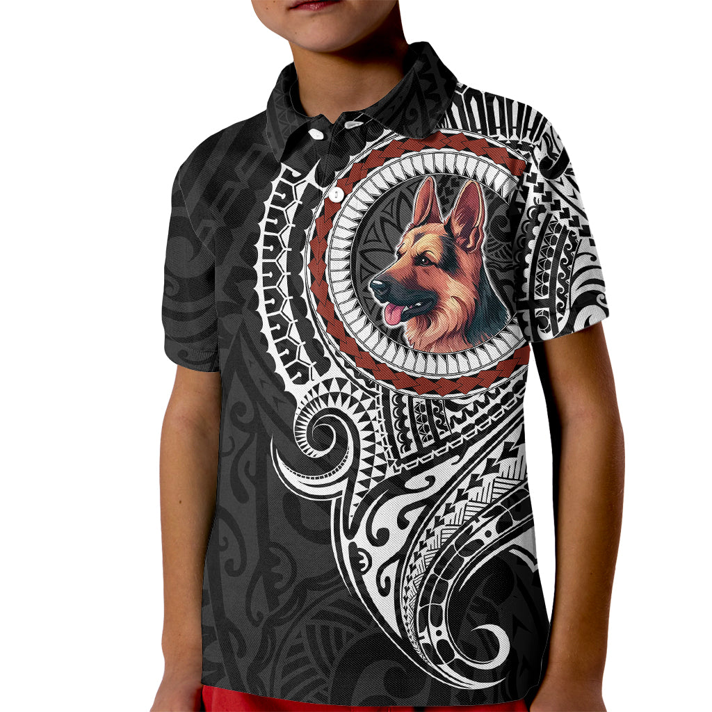 Polynesian German Shepherd Dog Kid Polo Shirt Dog In My Heart LT6 - Wonder Print Shop