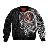 Polynesian German Shepherd Dog Sleeve Zip Bomber Jacket Dog In My Heart LT6 - Wonder Print Shop