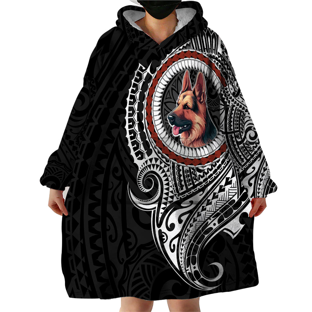 Polynesian German Shepherd Dog Wearable Blanket Hoodie Dog In My Heart LT6 - Wonder Print Shop