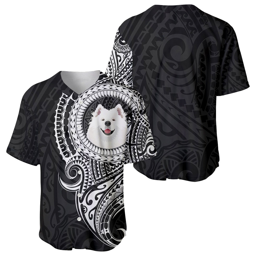 Polynesian Samoyed Dog Baseball Jersey Dog In My Heart LT6 - Wonder Print Shop
