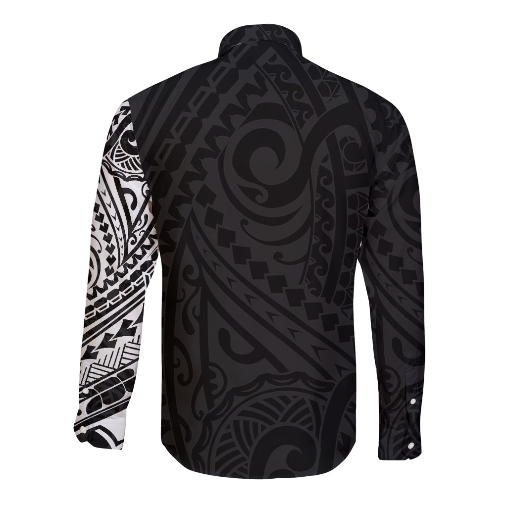 Polynesian Samoyed Dog Long Sleeve Button Shirt Dog In My Heart LT6 - Wonder Print Shop