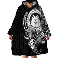 Polynesian Samoyed Dog Wearable Blanket Hoodie Dog In My Heart LT6 - Wonder Print Shop