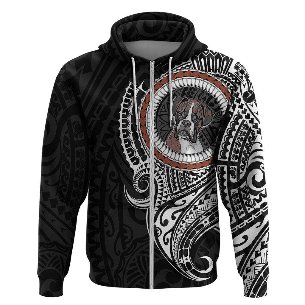 Polynesian Boxer Dog Hoodie Dog In My Heart LT6 - Wonder Print Shop