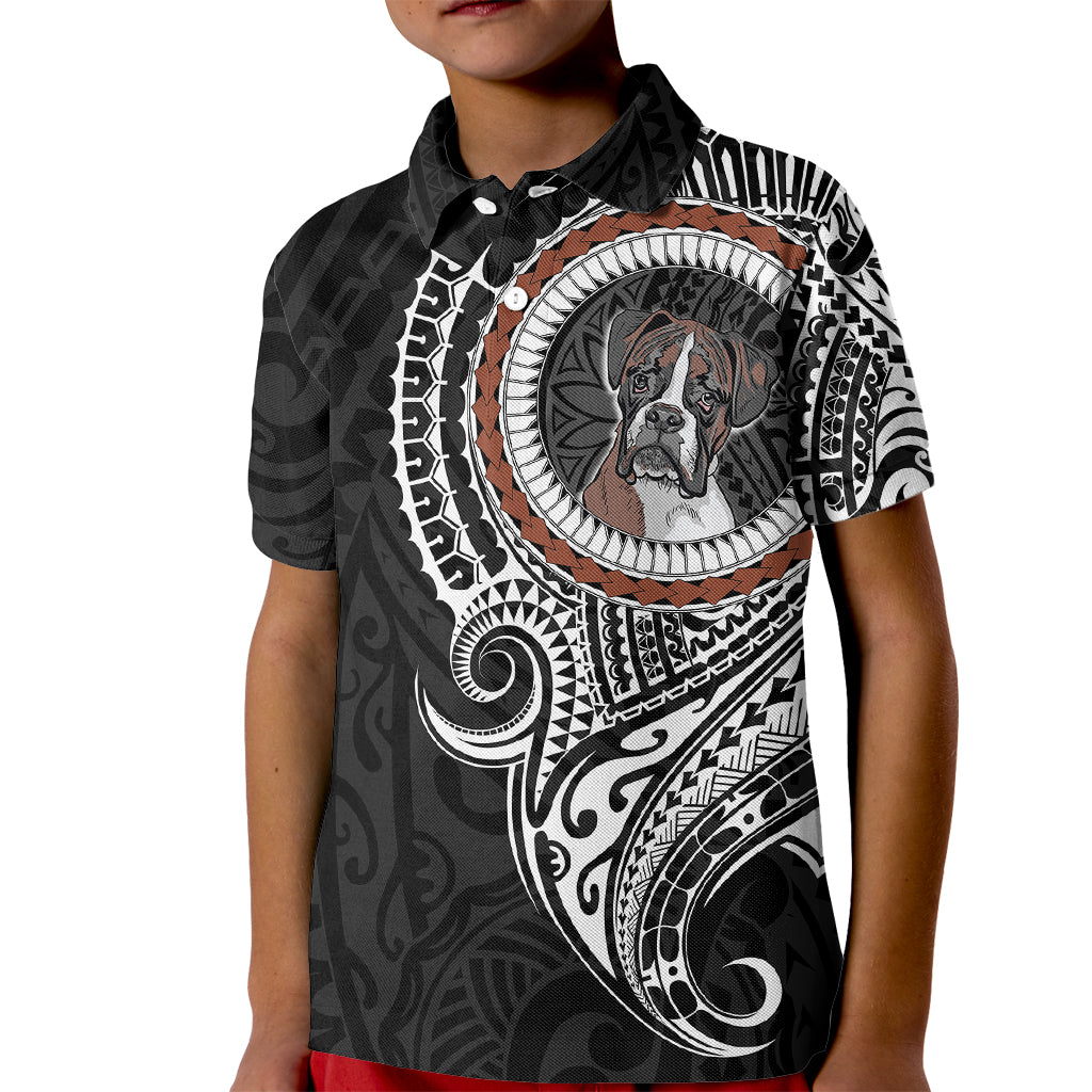 Polynesian Boxer Dog Kid Polo Shirt Dog In My Heart LT6 - Wonder Print Shop