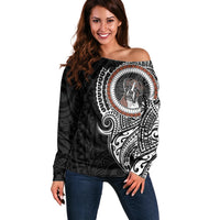 Polynesian Boxer Dog Off Shoulder Sweater Dog In My Heart LT6 - Wonder Print Shop