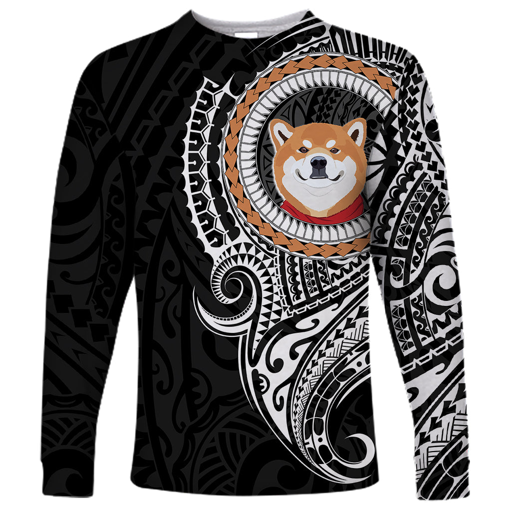 Polynesian Shiba Inu Dog Long Sleeve Shirt Dog In My Heart LT6 - Wonder Print Shop