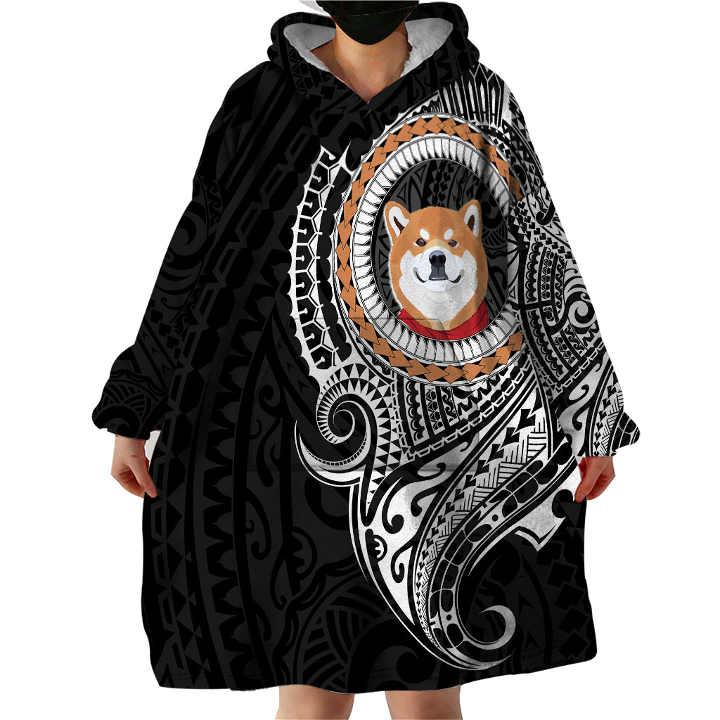 Polynesian Shiba Inu Dog Wearable Blanket Hoodie Dog In My Heart LT6 - Wonder Print Shop