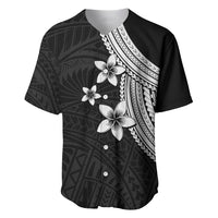 Polynesian Baseball Jersey With Plumeria Flower White LT6 - Wonder Print Shop