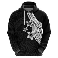 Polynesian Hoodie With Plumeria Flower White LT6 - Wonder Print Shop