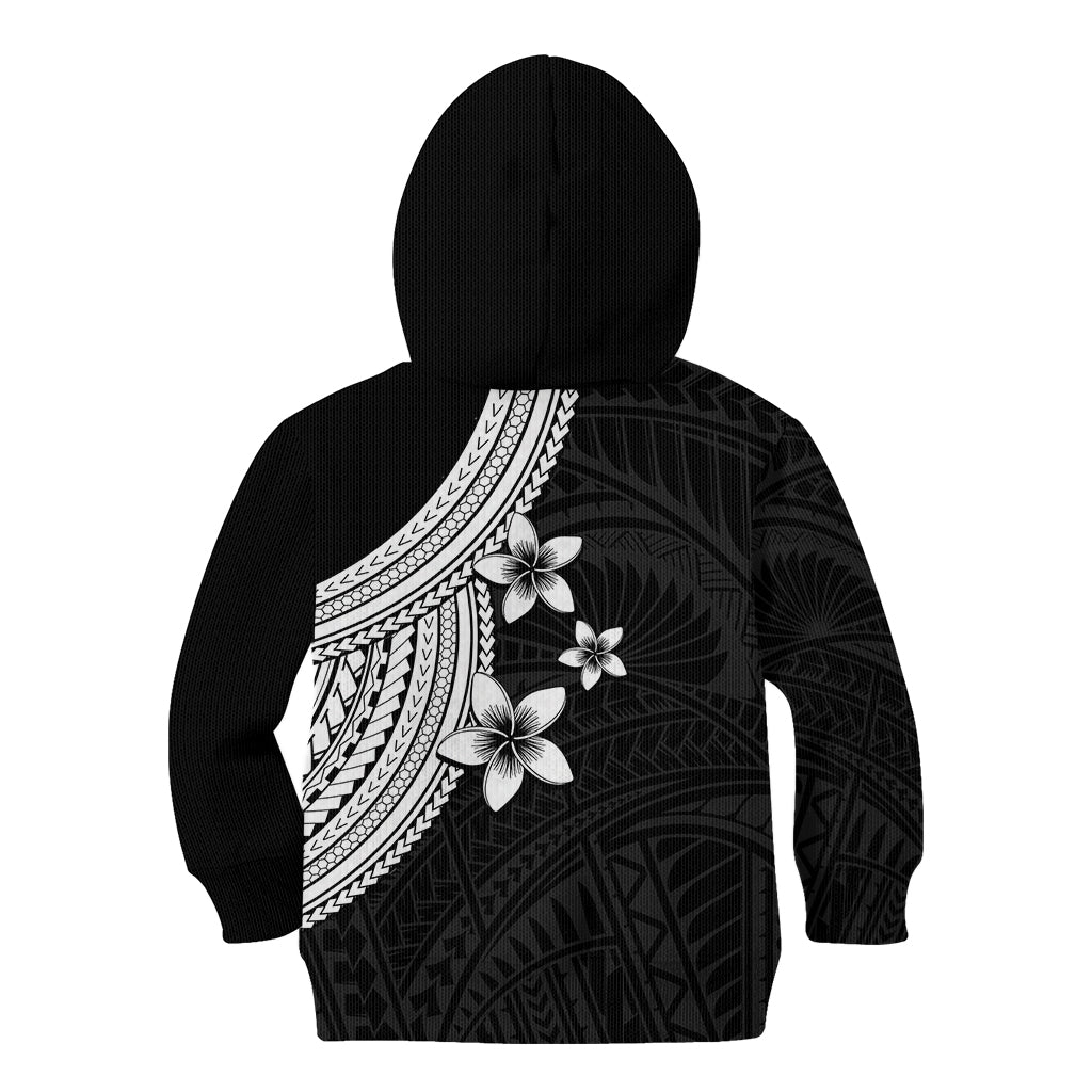 Polynesian Kid Hoodie With Plumeria Flower White LT6 - Wonder Print Shop