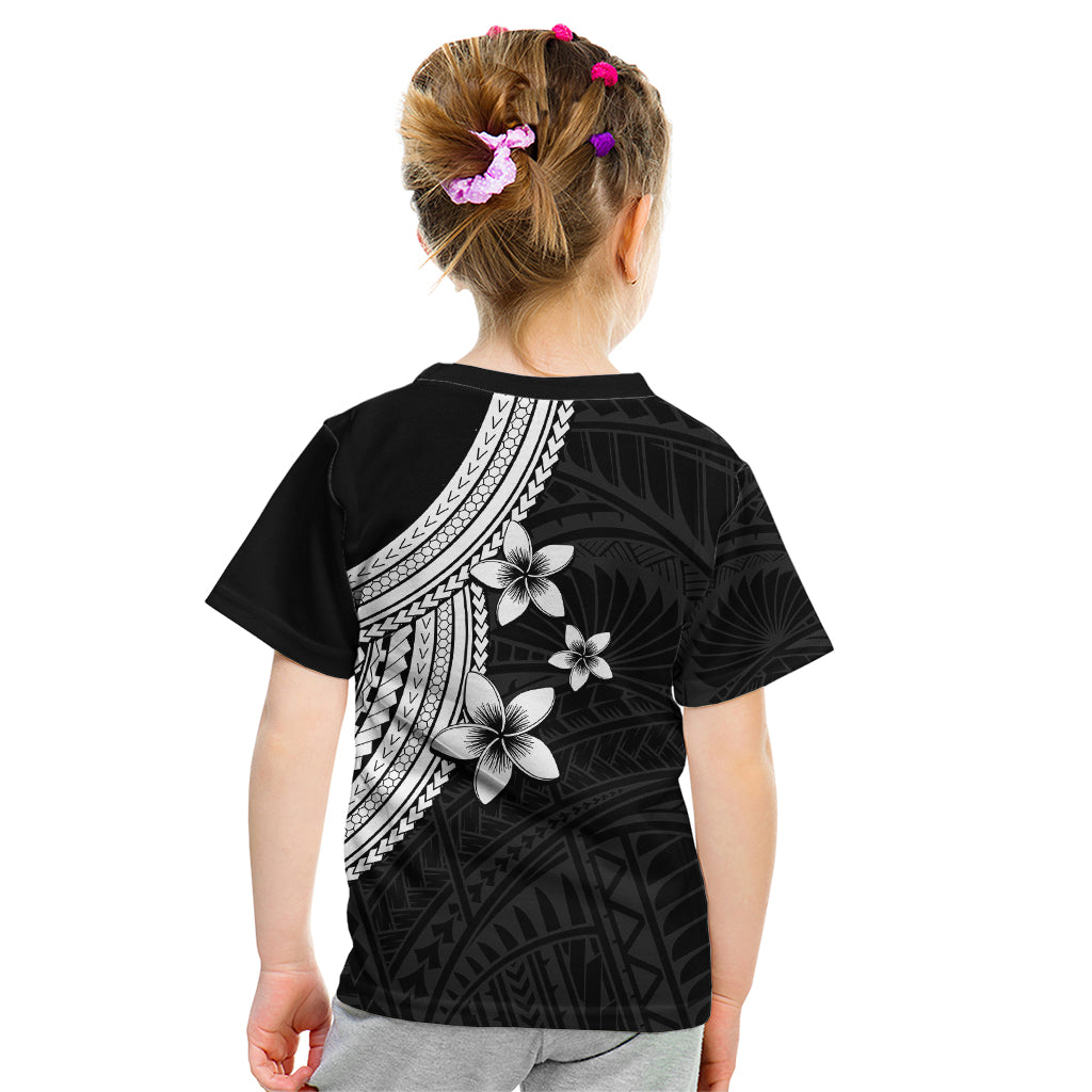 Polynesian Kid T Shirt With Plumeria Flower White LT6 - Wonder Print Shop