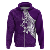 Polynesian Hoodie With Plumeria Flower Purple LT6 - Wonder Print Shop