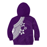 Polynesian Kid Hoodie With Plumeria Flower Purple LT6 - Wonder Print Shop