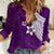 Polynesian Women Casual Shirt With Plumeria Flower Purple LT6 - Wonder Print Shop