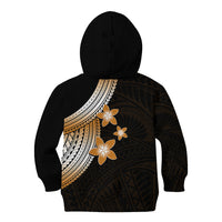 Polynesian Kid Hoodie With Plumeria Flower Gold LT6 - Wonder Print Shop