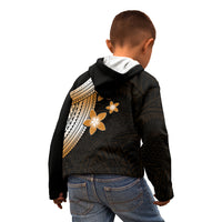 Polynesian Kid Hoodie With Plumeria Flower Gold LT6 - Wonder Print Shop