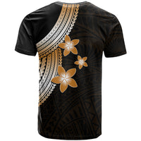 Polynesian T Shirt With Plumeria Flower Gold LT6 - Wonder Print Shop