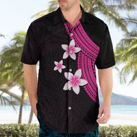 Polynesian Hawaiian Shirt With Plumeria Flower Pink LT6 - Wonder Print Shop