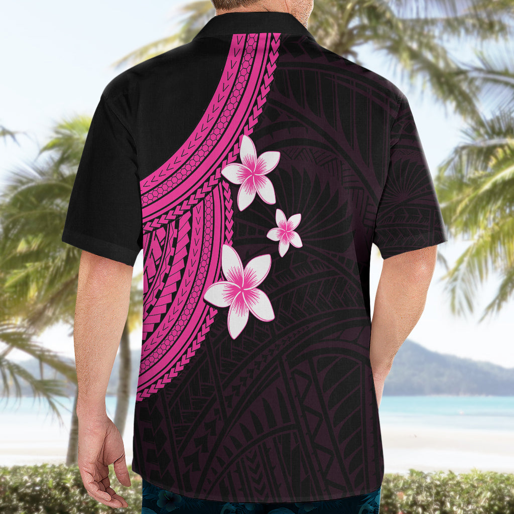 Polynesian Hawaiian Shirt With Plumeria Flower Pink LT6 - Wonder Print Shop