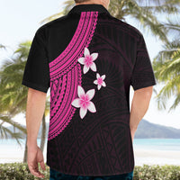 Polynesian Hawaiian Shirt With Plumeria Flower Pink LT6 - Wonder Print Shop