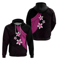 Polynesian Hoodie With Plumeria Flower Pink LT6 - Wonder Print Shop
