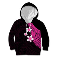 Polynesian Kid Hoodie With Plumeria Flower Pink LT6 - Wonder Print Shop