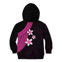 Polynesian Kid Hoodie With Plumeria Flower Pink LT6 - Wonder Print Shop