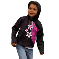 Polynesian Kid Hoodie With Plumeria Flower Pink LT6 - Wonder Print Shop