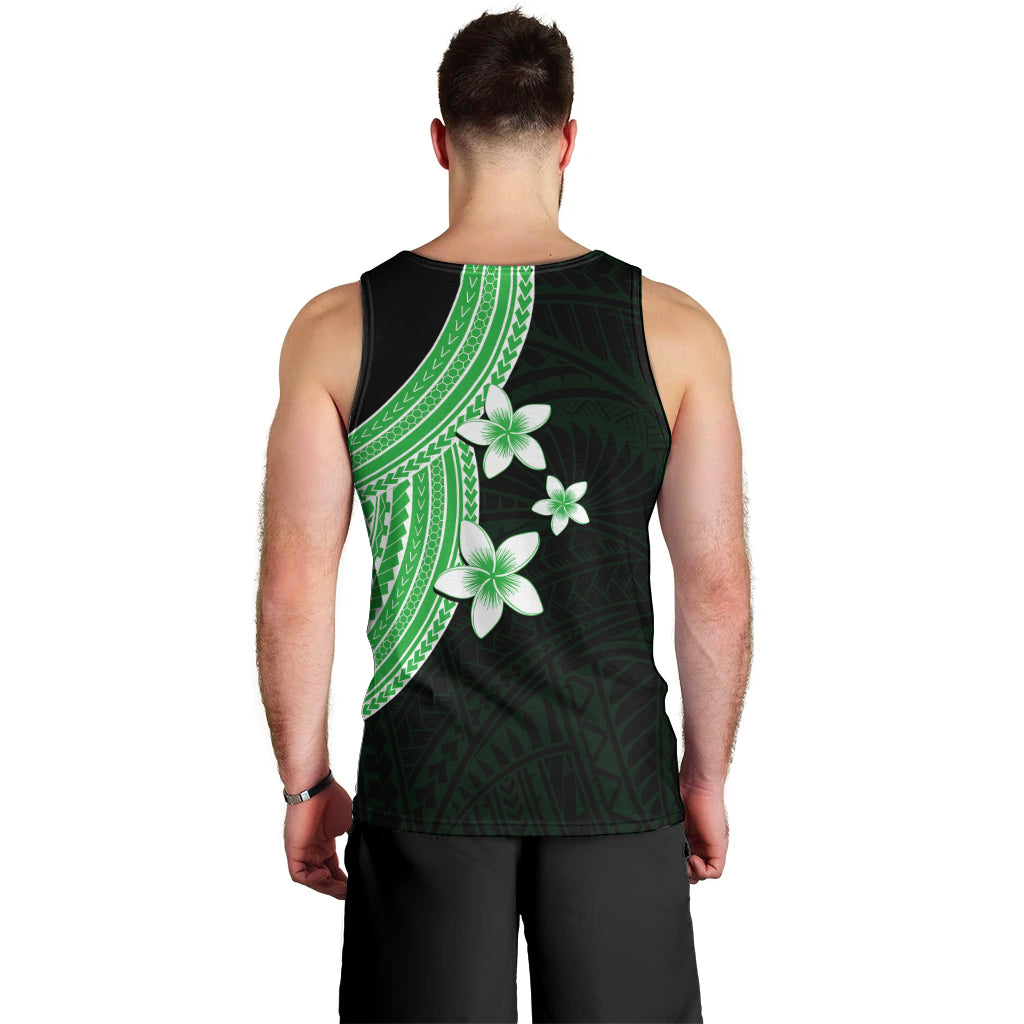 polynesian-men-tank-top-with-plumeria-flower-green