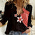 Polynesian Women Casual Shirt With Plumeria Flower Red LT6 - Wonder Print Shop