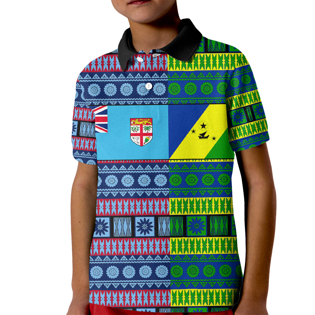 Custom Fiji Malampa Polo Shirt for Kid Tribal Patterns LT6 - Wonder Print Shop