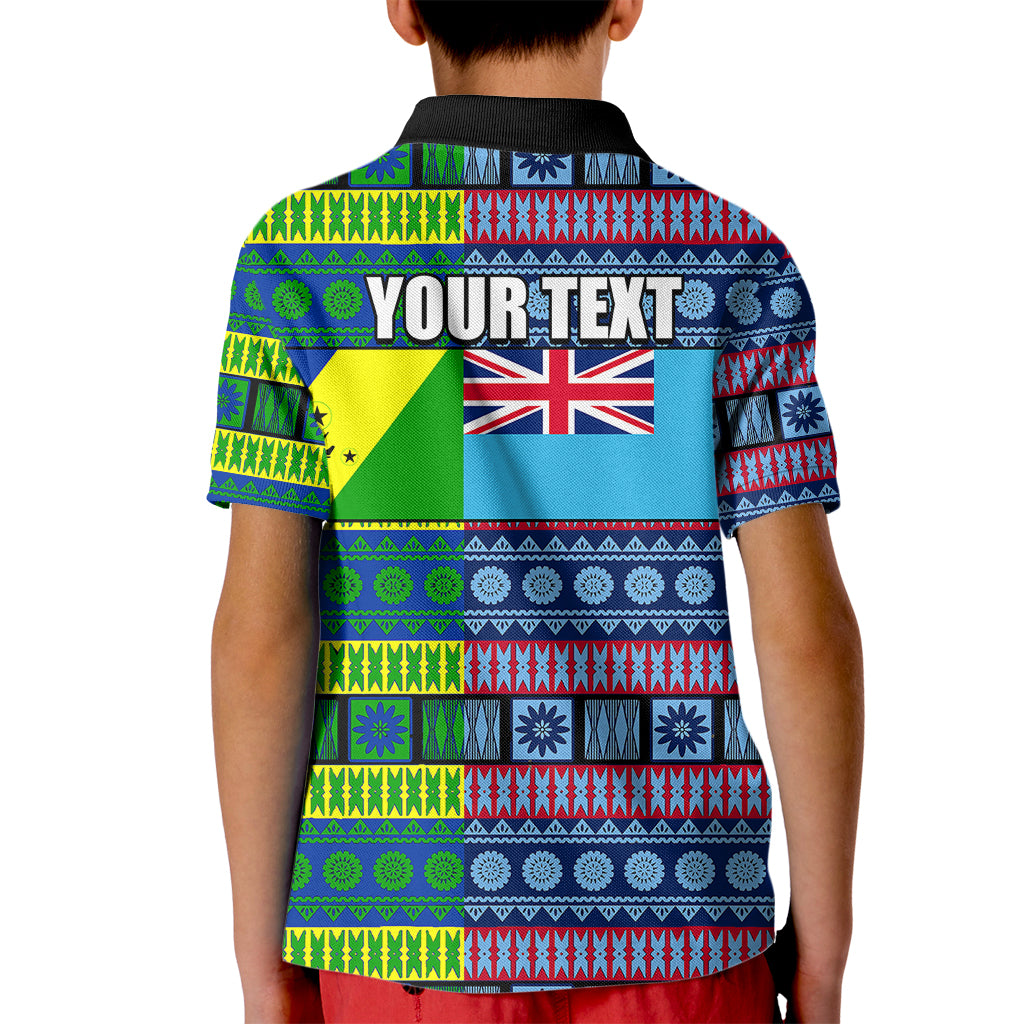 Custom Fiji Malampa Polo Shirt for Kid Tribal Patterns LT6 - Wonder Print Shop