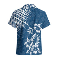 Hawaii Summer Hawaiian Shirt Mix Polynesian Dark Blue LT6 - Wonder Print Shop