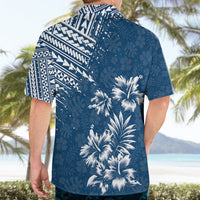 Hawaii Summer Hawaiian Shirt Mix Polynesian Dark Blue LT6 - Wonder Print Shop