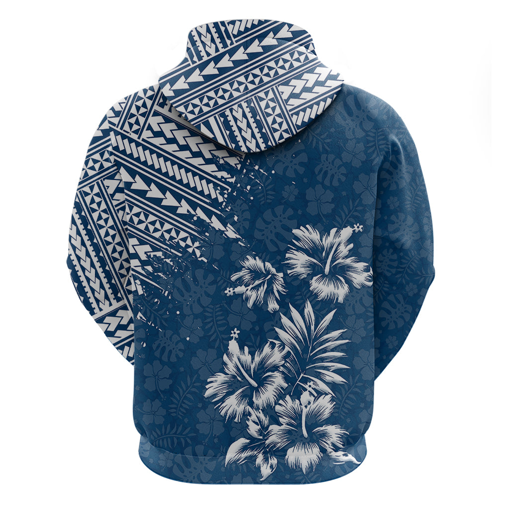 Hawaii Summer Hoodie Mix Polynesian Dark Blue LT6 - Wonder Print Shop