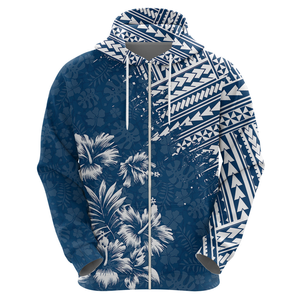 Hawaii Summer Hoodie Mix Polynesian Dark Blue LT6 - Wonder Print Shop