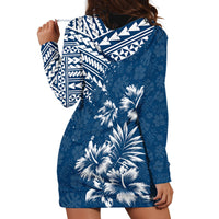 Hawaii Summer Hoodie Dress Mix Polynesian Dark Blue LT6 - Wonder Print Shop