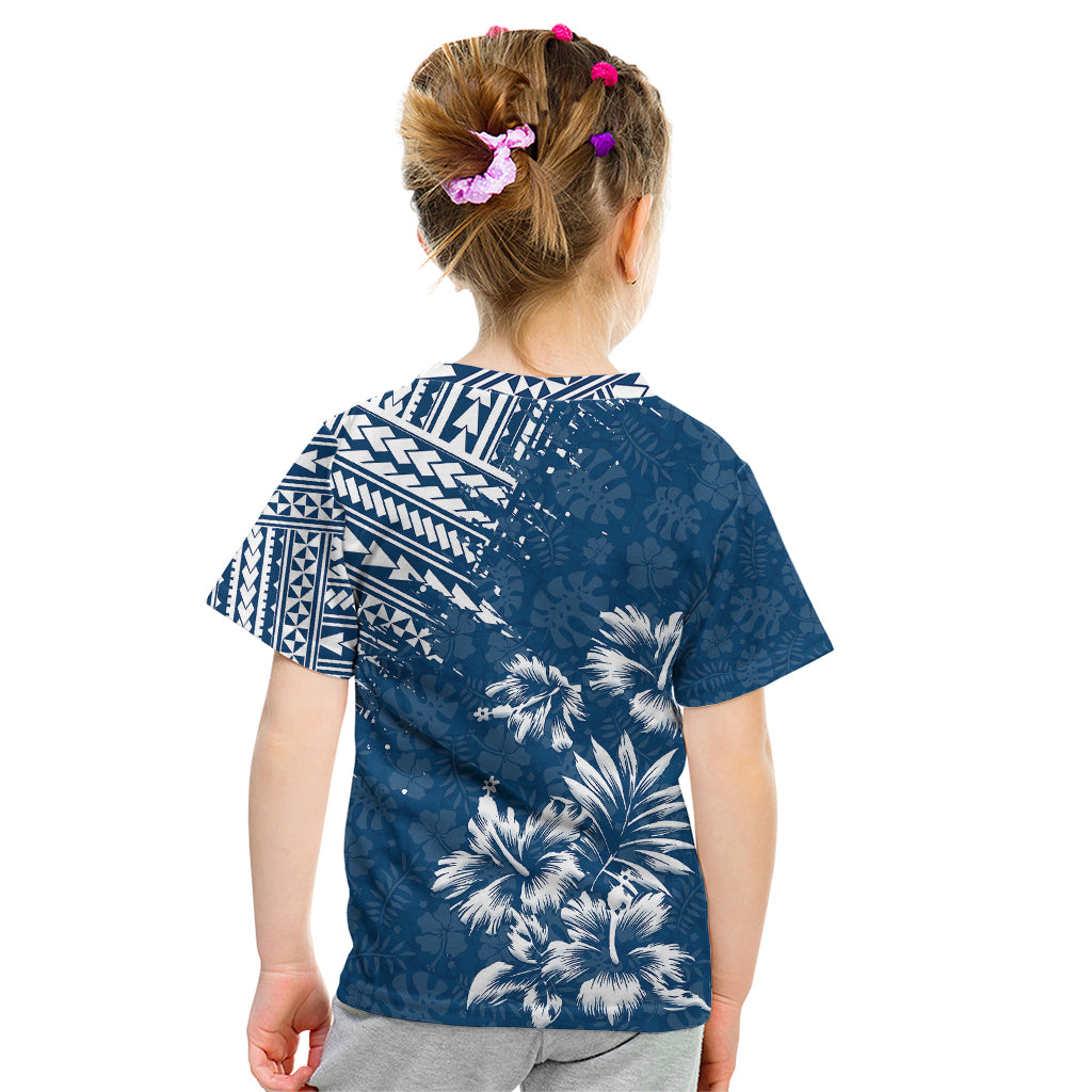 Hawaii Summer Kid T Shirt Mix Polynesian Dark Blue LT6 - Wonder Print Shop