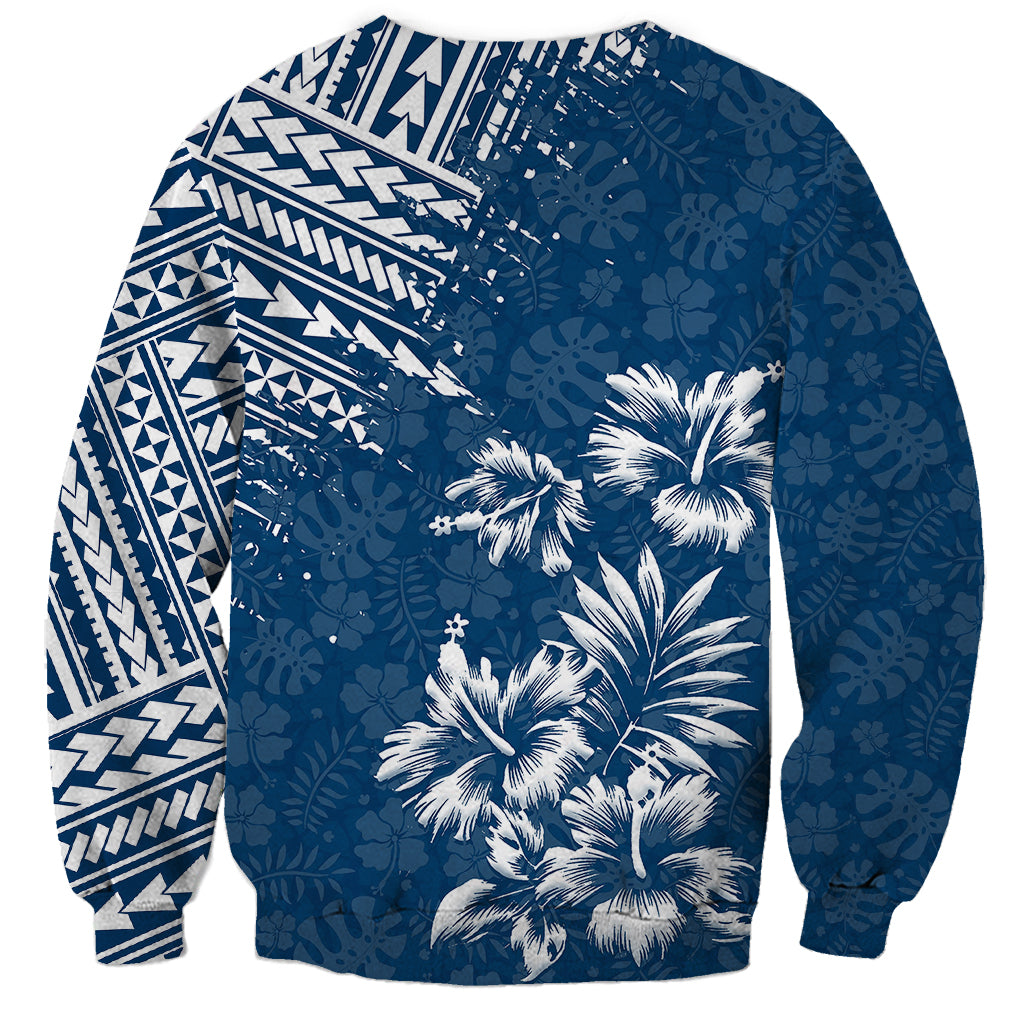 Hawaii Summer Sweatshirt Mix Polynesian Dark Blue LT6 - Wonder Print Shop